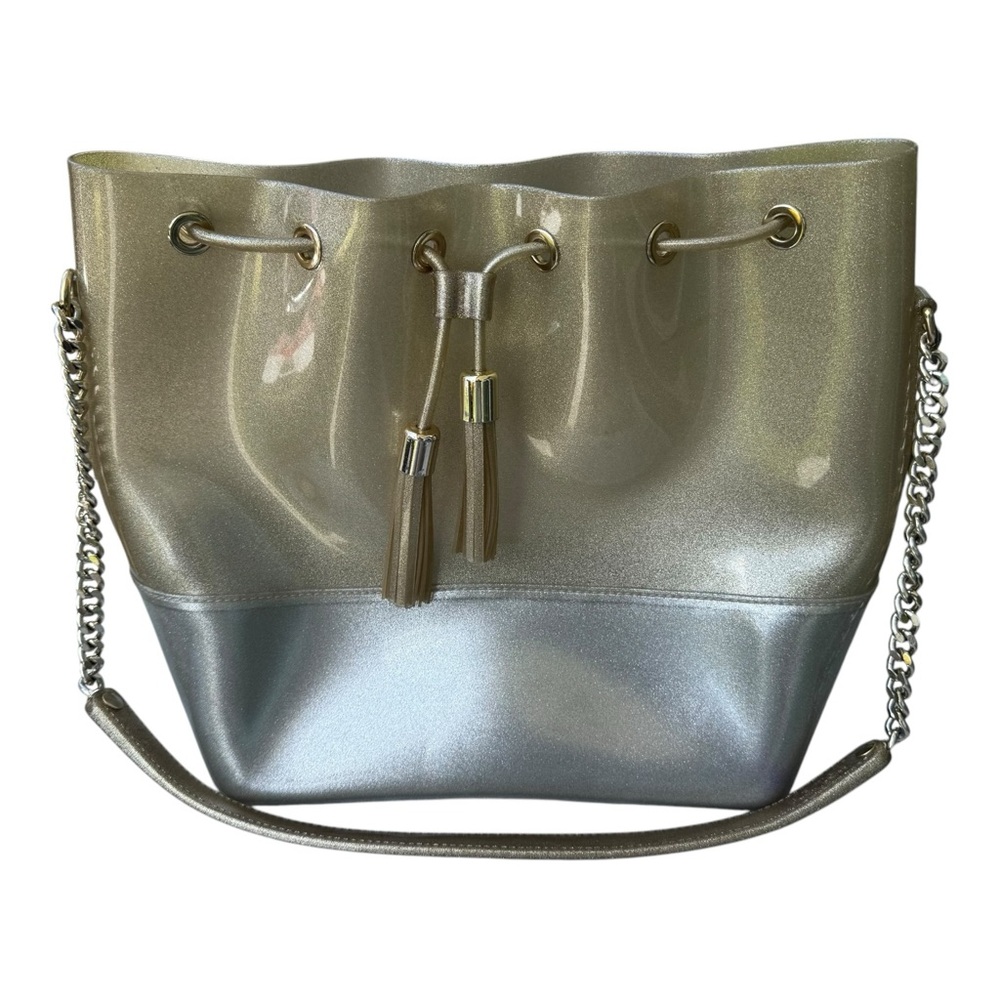 KARTELL Grace K Purse Made‎ in Italy Plastic Gold Straps Bucket
